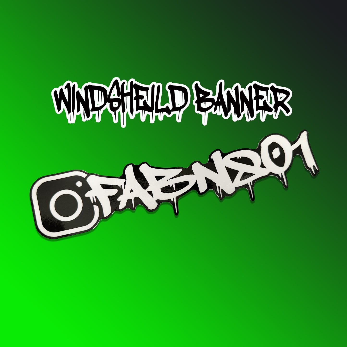 IG Fabn801 Paint Drip Windshield Sticker